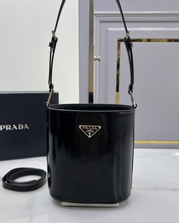 PRADA 1BE059 Black New Bucket Bag