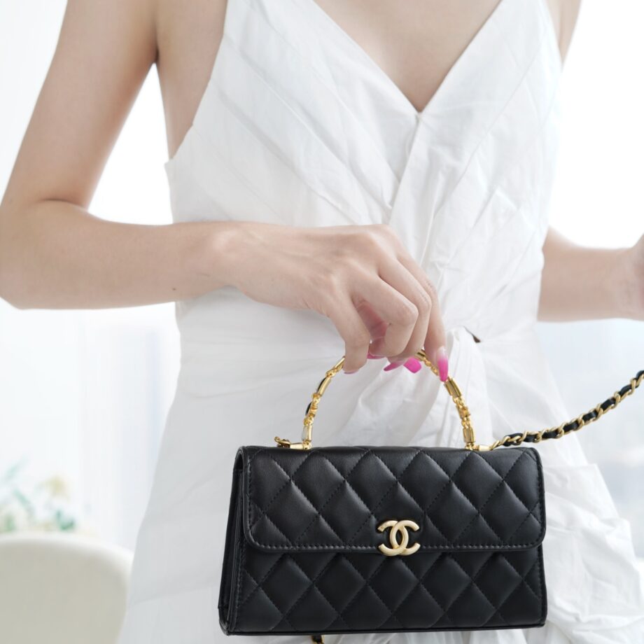 Chanel Large 22B Enamel Buckle Kelly Bag