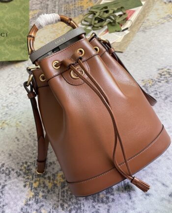 gucci 724652 gucci diana small brown replica bucket bag