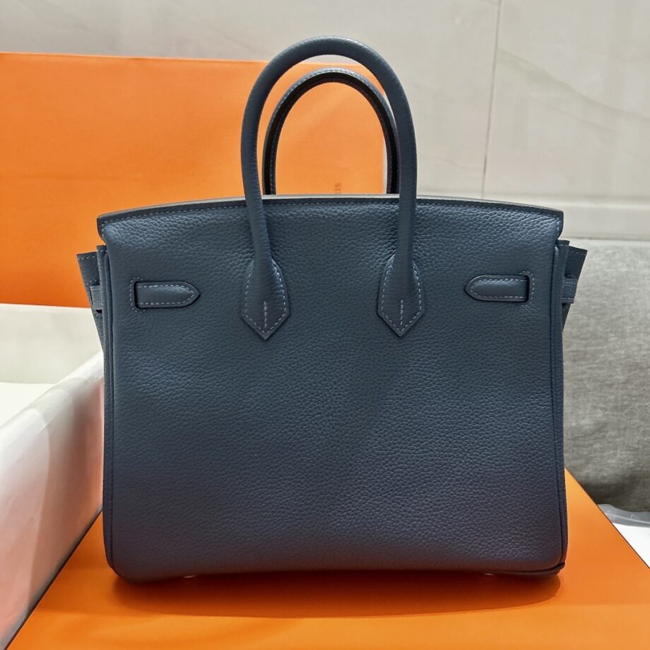 HermèS Birkin25 Deep Blue Togo Cowhide Handmade Sewing Birkin25