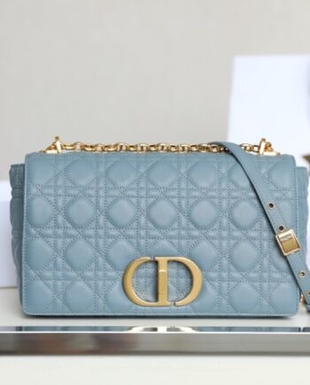 Dior M9244 Sky Blue Large Dior Caro Bag