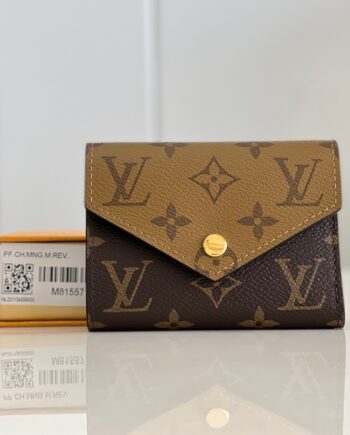 Louis Vuitton M81557 Victorine Wallet Split Monogram And Monogram Reverse Canvas Wallet