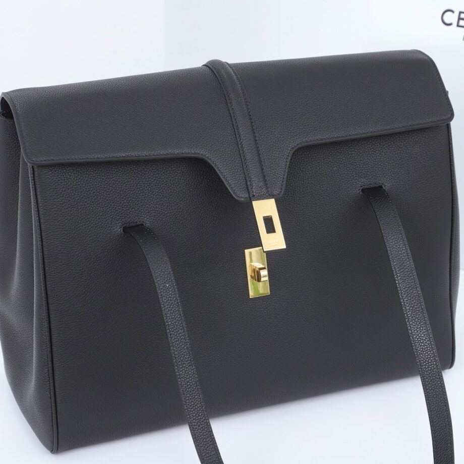 Celine 194043 Black Large Soft 16 Bag In Calfskin