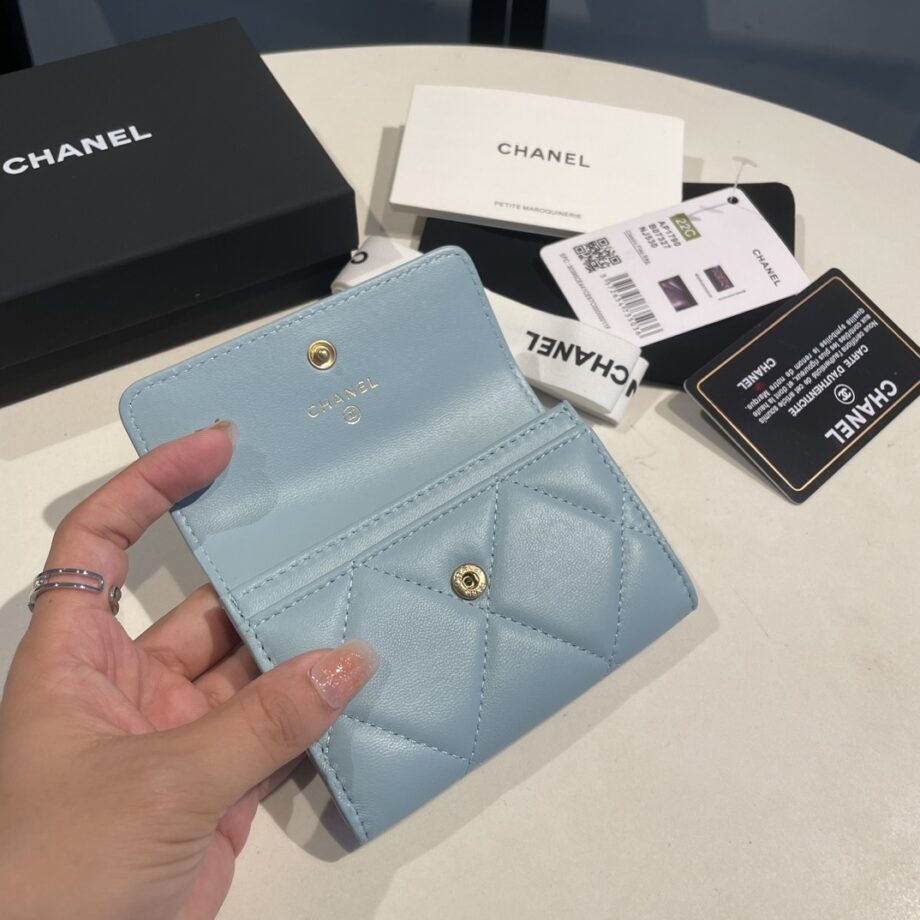 Chanel Light Blue 19 Wallet