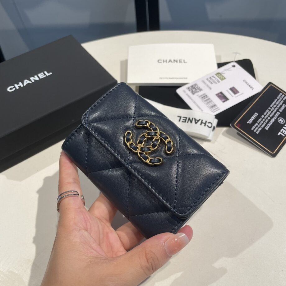 Chanel Black 19 Wallet