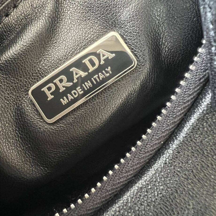 PRADA 1BH204 Sheepskin Hobo Bag