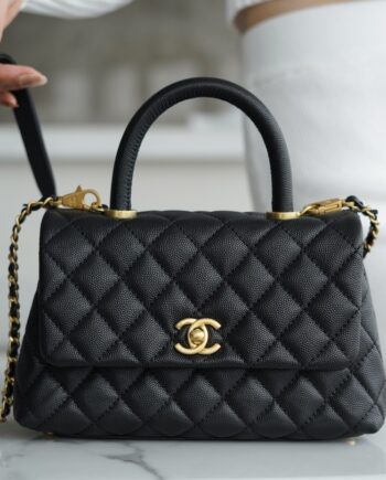 Chanel Small Size Gold Coco Handle Bag