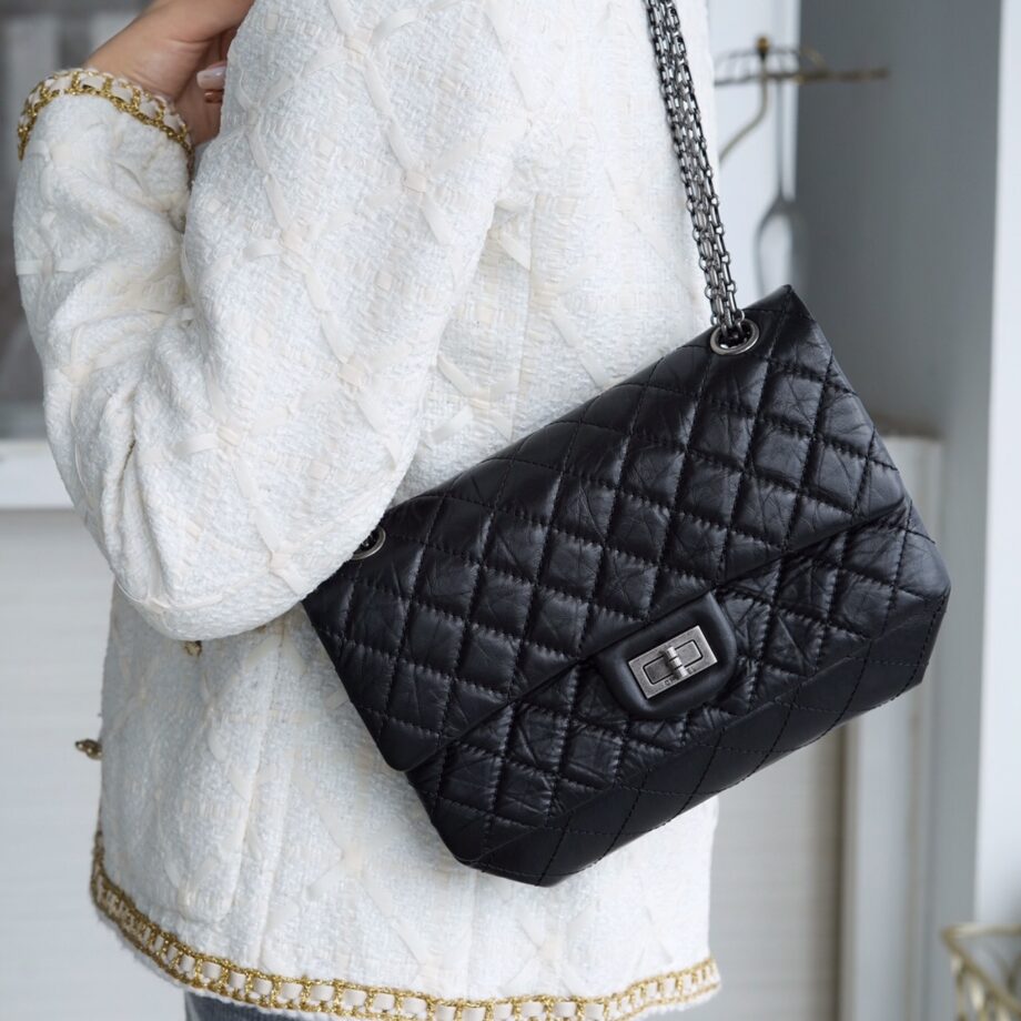 Chanel Black & Silver Hardware 2.55 Handbag