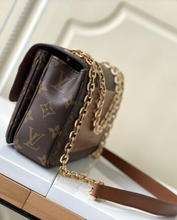 louis vuitton m46127 brown marceau chain bag