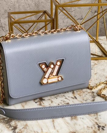 louis vuitton m59218 gray twist chain bag