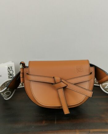 loewe wide shoulder strap saddle bag minigatedual handbag