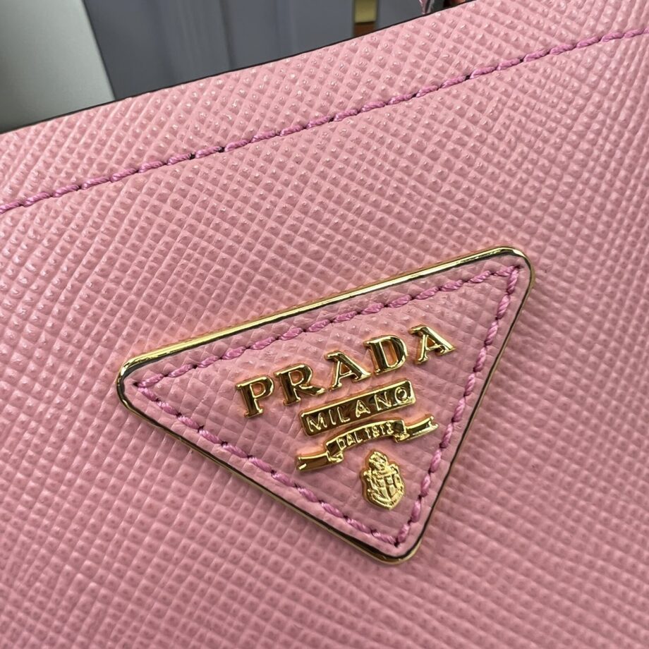 PRADA 1BA217 Pink Small Saffiano Leather Prada Panier Bag