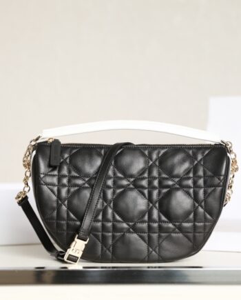 Dior S7201 Black Medium Micro Dior Vibe Hobo Bag