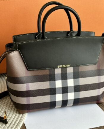 burberry check and leather medium catherine bag