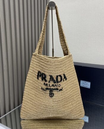 PRADA 1 BC182 Lafite Straw Tote