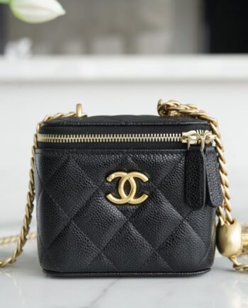 Chanel Black France Imported Cowhide Small Box