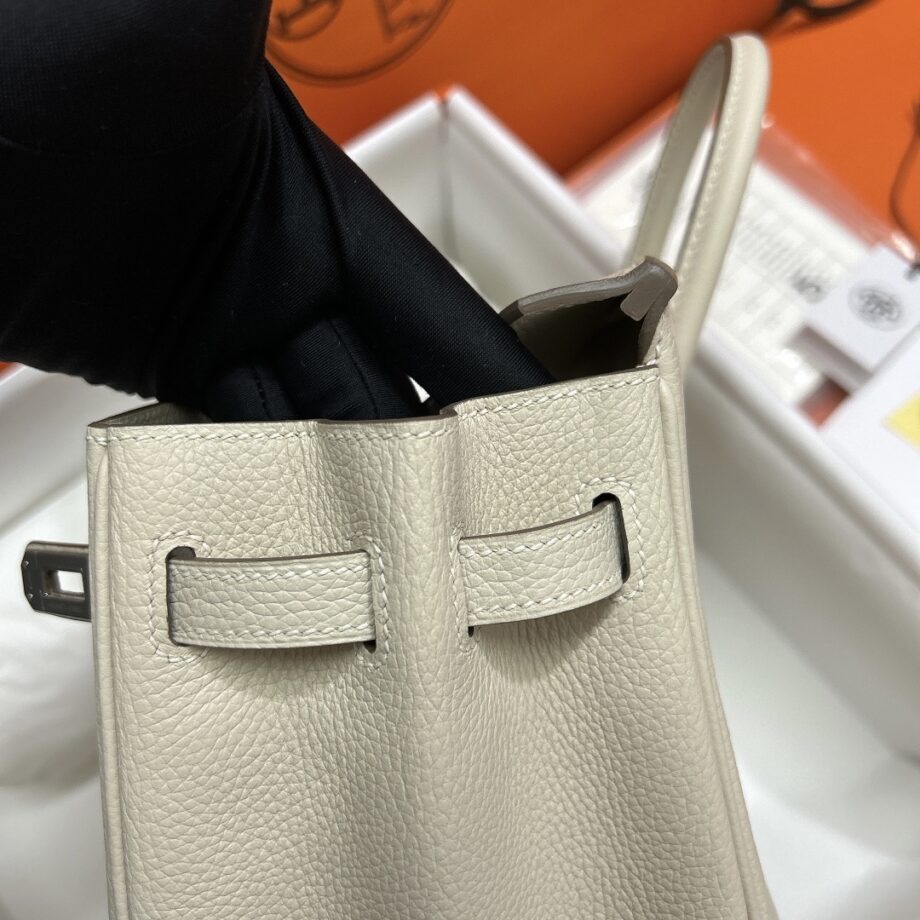 HermèS Birkin25 Milkshake White Togo Cowhide Handmade Sewing Birkin25