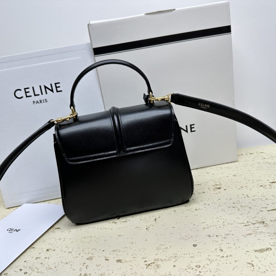 Celine 197983 Black Mini 16 In Satinated Calfskin