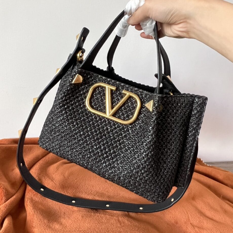 Valentino Raffia Woven Tote Bag Small Size