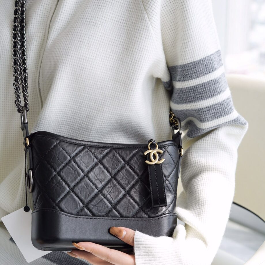 Chanel Black Italian Imported Calfskin Gabriel Bag