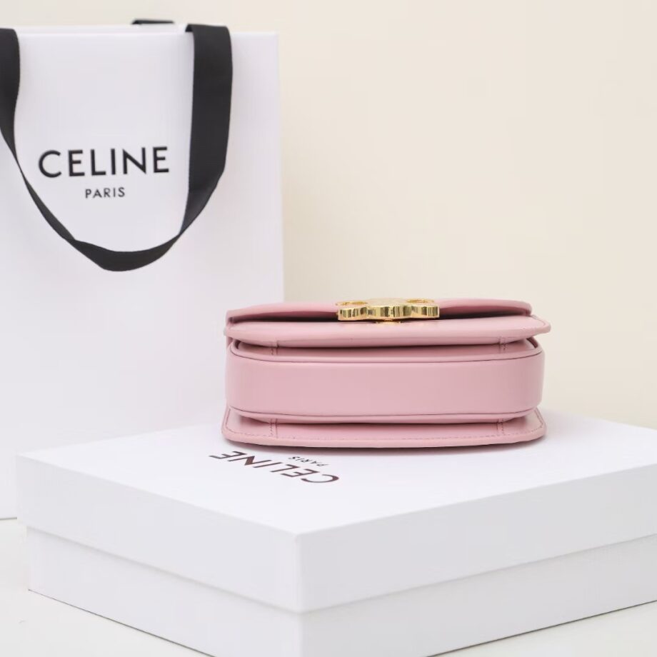 celine 10l063 pink mini besace triomphe saddle bag