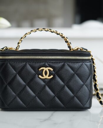 Chanel Black Calfskin S French Imported Calfskin Hollow-Out Long Box