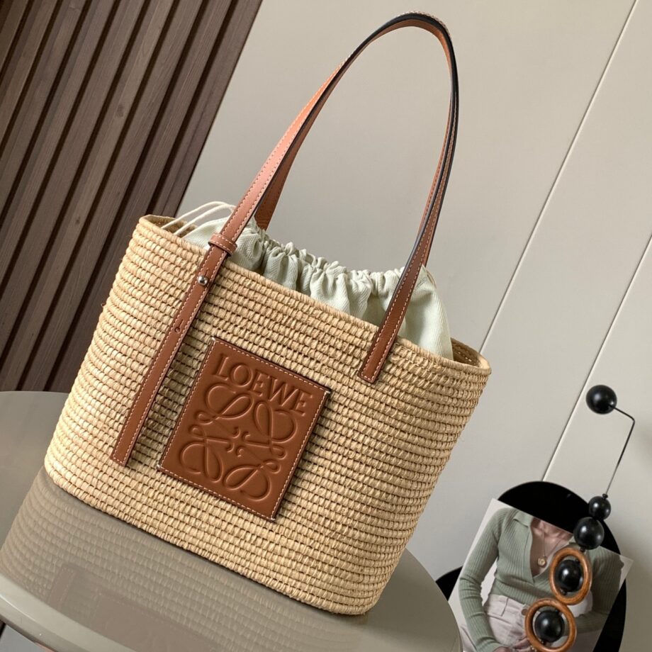 Loewe Raffia Square Basket