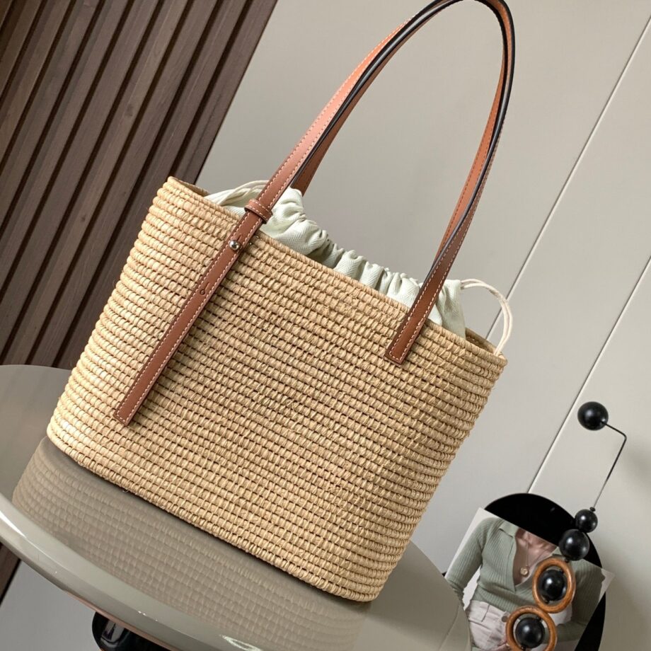 Loewe Raffia Square Basket