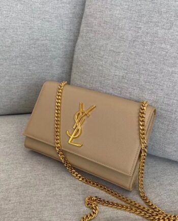 ysl kate small chain bag in grain de poudre embossed leather