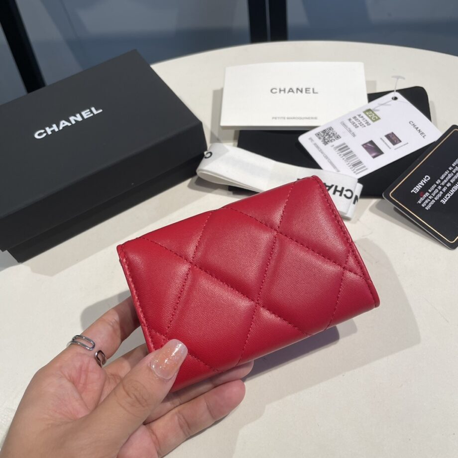 Chanel Red 19 Wallet