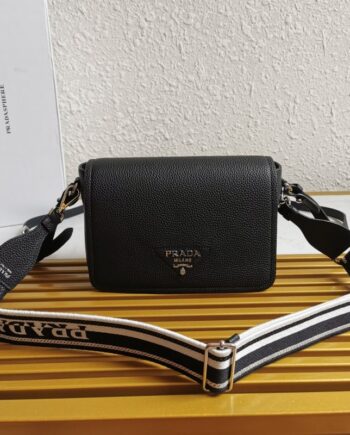 prada 1 bd314 double-shoulder strap, deer leather grain cowhide