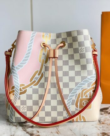 louis vuitton damier azur canvas néonoé mm bucket bag