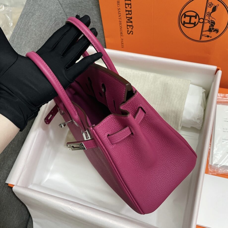 HermèS Birkin25 Rose Violet Togo Leather Hand-Stitched Birkin 25