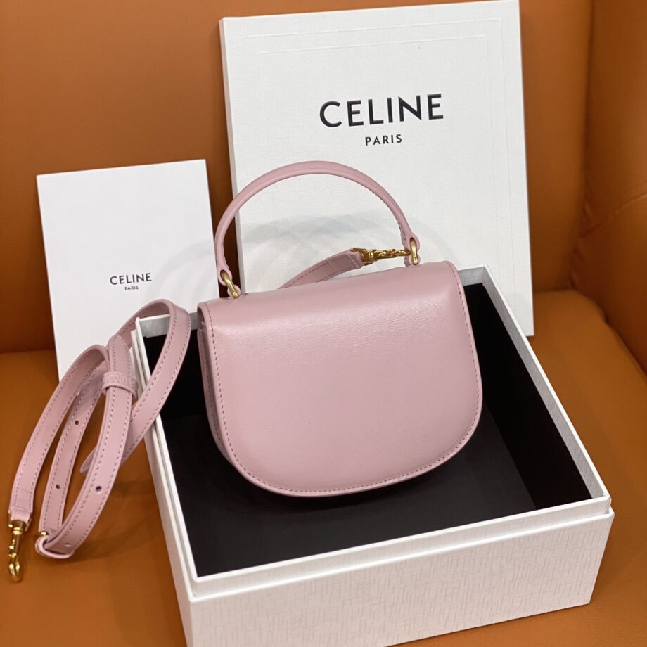 Celine 10L063 Besace Triomphe Mini Cow Leather Handbag