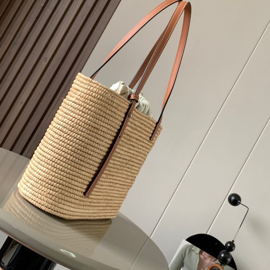 Loewe Raffia Square Basket