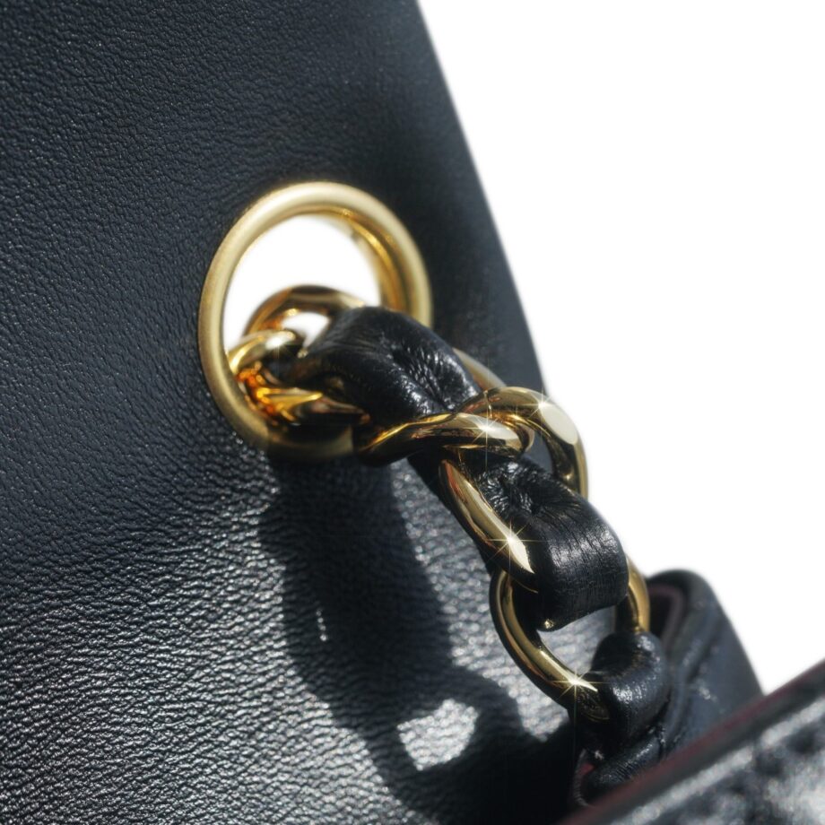 Chanel Black & Gold Hardware French Imported Lambskin Mini Flap Bag