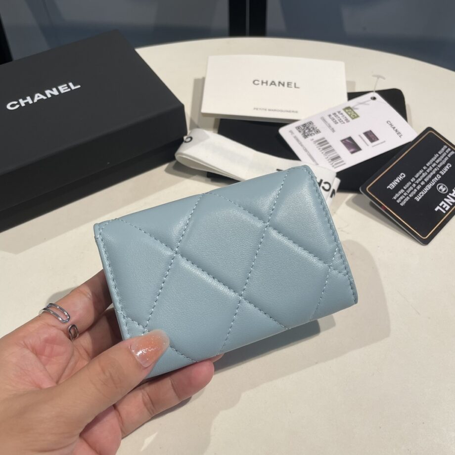 Chanel Light Blue 19 Wallet