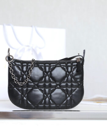 Dior 021 Black Caro Tulip Handbag