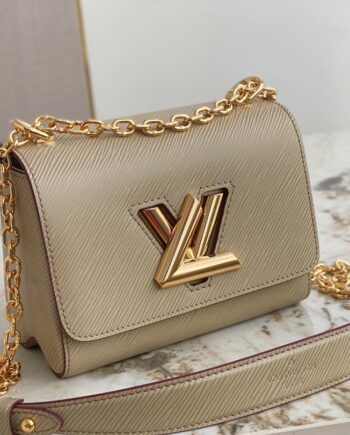 louis vuitton epi grained leather twist pm chain bag