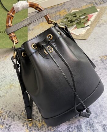 gucci 724652 gucci diana small black replica bucket bag