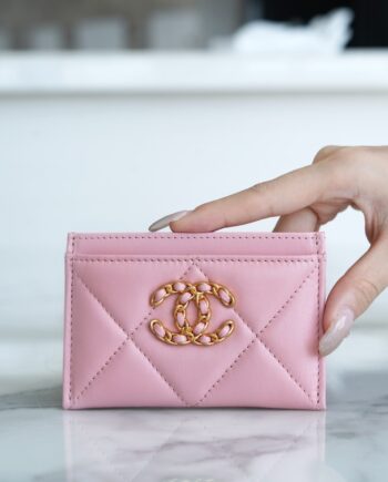 Chanel AP1167 Pink 19 Card Holder