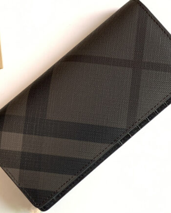 burberry london plaid two-fold bag grain calfskin material wallet