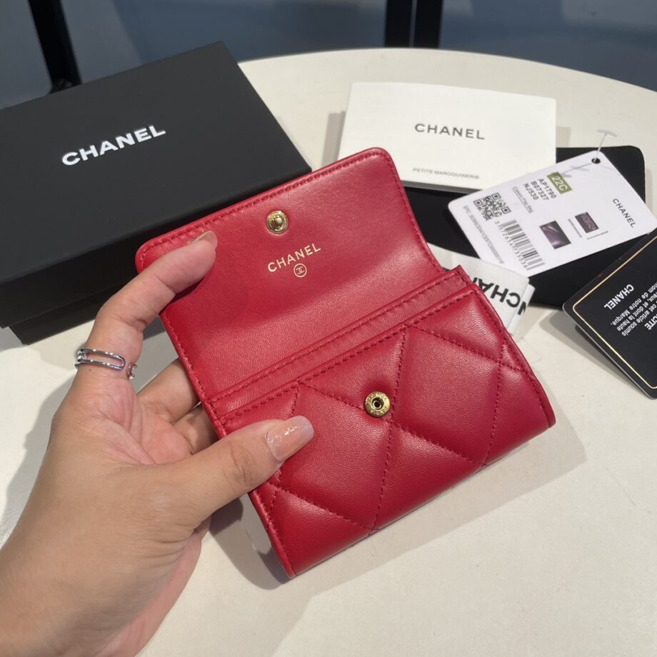 Chanel Red 19 Wallet