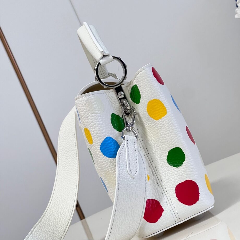 Louis Vuitton M21637 Hand-Painted Polka Dot Print Lv X Yk Capucines Bb Handbag