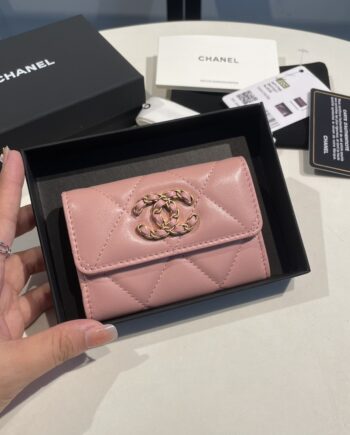 Chanel Pink 19 Wallet