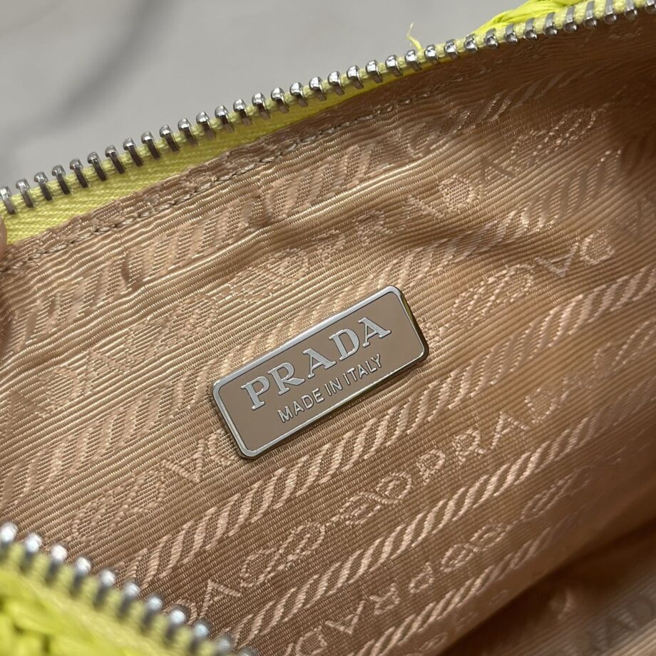 PRADA 1BC204 Raffia Hobo Woven Bag