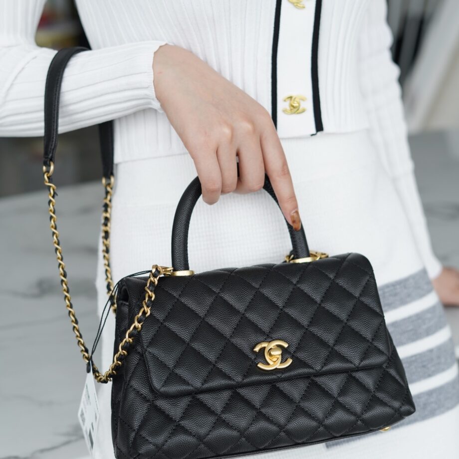 Chanel Small Size Gold Coco Handle Bag