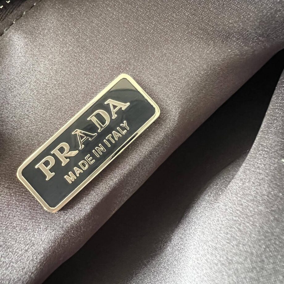 PRADA 1BC190 Prada Triangle Satin Mini-Bag With Crystals