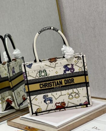 dior twelve color constellation white mini book tote