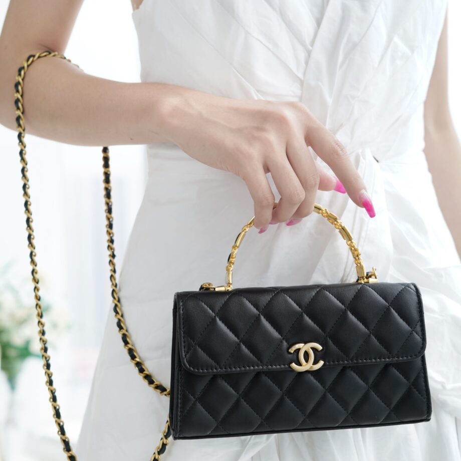 Chanel Large 22B Enamel Buckle Kelly Bag